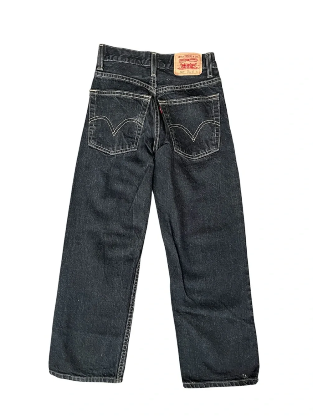 Levi's Boys 569 Loose Straight Black Jeans 23x25/10 Slim